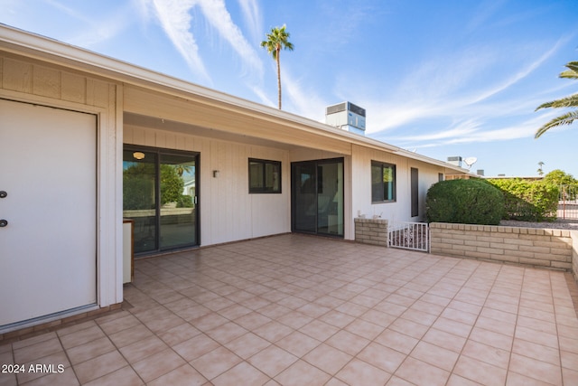 view of patio / terrace with central air condition unit