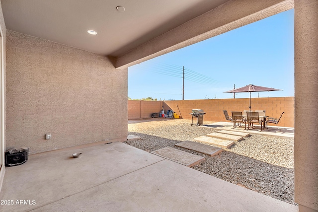 view of patio with grilling area