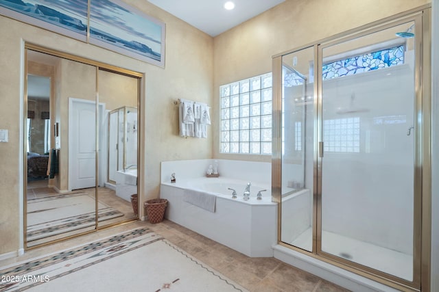32826 N 54th St, Cave Creek, AZ 85331 - full bath featuring a shower stall, a bath, ensuite bath, and tile patterned flooring
