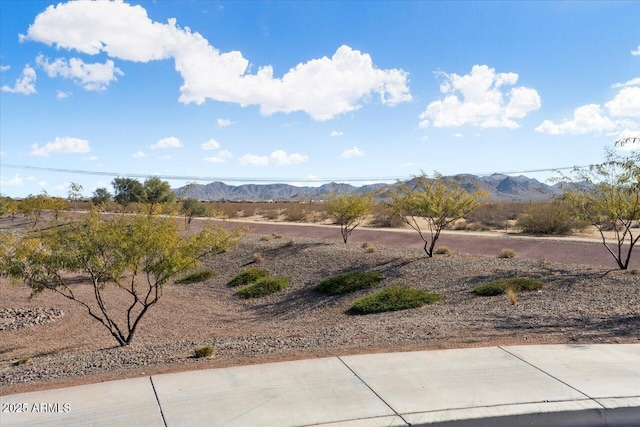 exterior space with a mountain view