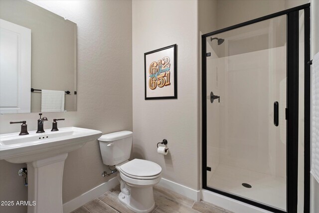 5724 E Scarlet St, Mesa, AZ 85215 - full bath featuring a shower stall and wood finished floors