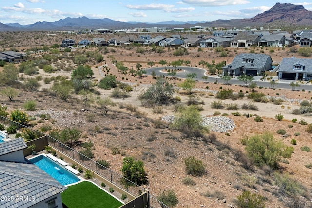 5724 E Scarlet St, Mesa, AZ 85215 - aerial perspective of suburban area with a mountain backdrop