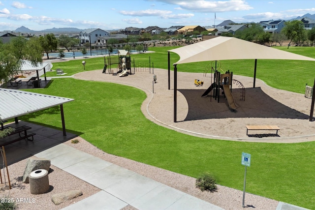 5724 E Scarlet St, Mesa, AZ 85215 - view of community featuring a residential view and a lawn