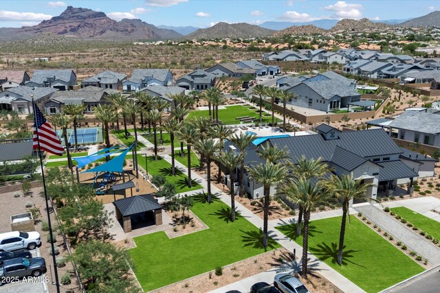 5724 E Scarlet St, Mesa, AZ 85215 - aerial view of residential area featuring a mountainous background