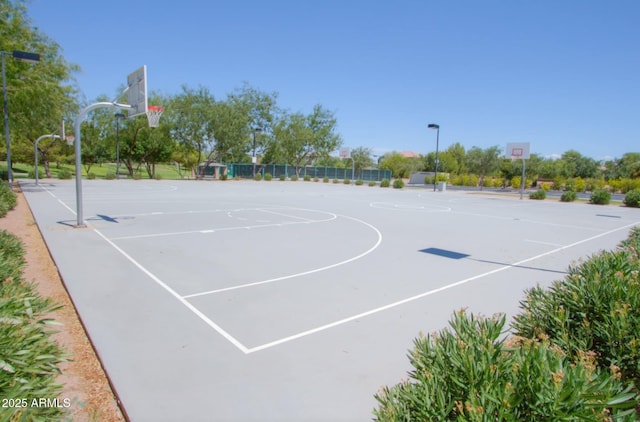 view of sport court featuring community basketball court