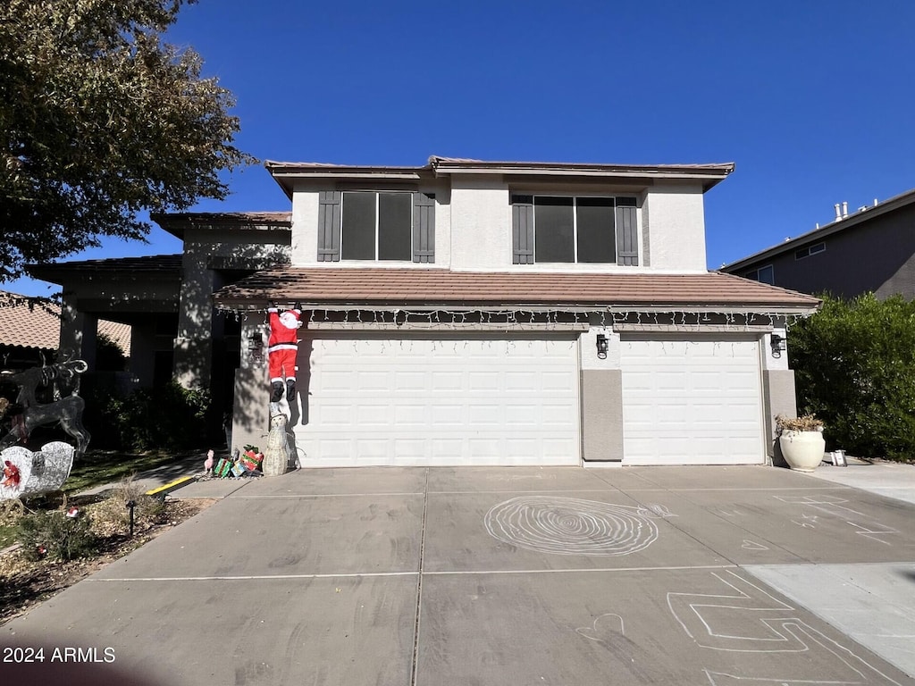 view of front of home featuring a garage