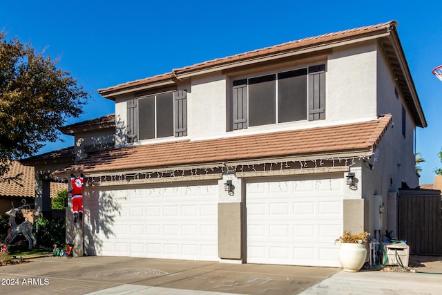 view of front of home featuring a garage