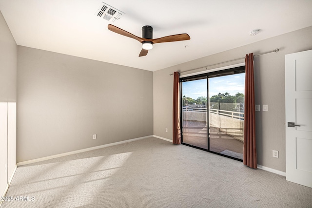 7439 E Beryl Ave, Scottsdale, AZ 85258 - unfurnished room with ceiling fan, light colored carpet, and baseboards