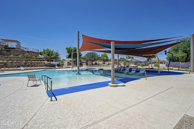 view of pool with a patio