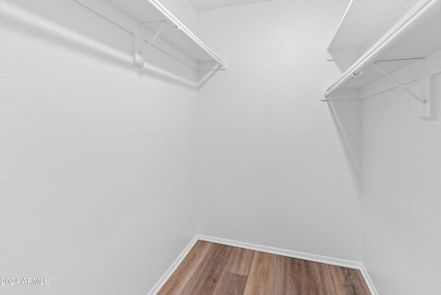 spacious closet featuring hardwood / wood-style floors