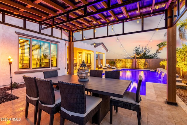 5212 S Seton Ct, Gilbert, AZ 85298 - fenced backyard with a patio area and outdoor dining area