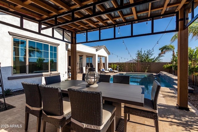5212 S Seton Ct, Gilbert, AZ 85298 - fenced backyard featuring a patio area and a jacuzzi