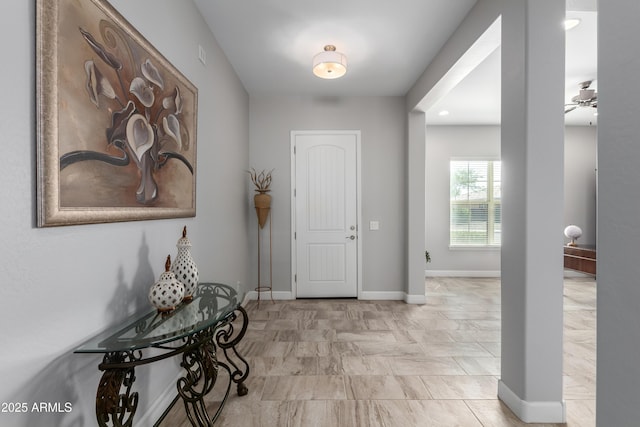 entryway with baseboards