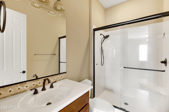 1620 E Sattoo Way, Queen Creek, AZ 85140 - full bathroom featuring a stall shower, toilet, and vanity