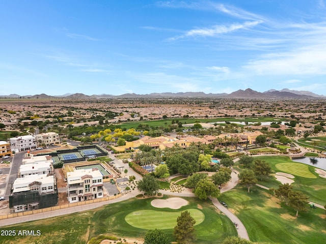 1620 E Sattoo Way, Queen Creek, AZ 85140 - aerial view of residential area featuring a golf club and a water and mountain view