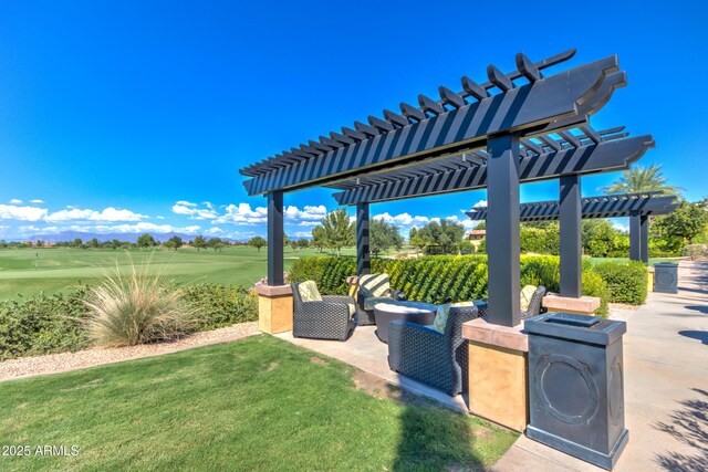 1620 E Sattoo Way, Queen Creek, AZ 85140 - view of patio featuring a pergola and view of golf course