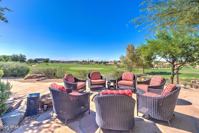 1620 E Sattoo Way, Queen Creek, AZ 85140 - view of patio / terrace with outdoor lounge area and view of golf course