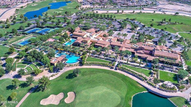 1620 E Sattoo Way, Queen Creek, AZ 85140 - aerial view of property and surrounding area featuring a large body of water and a local golf course