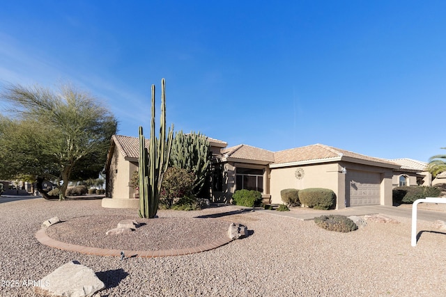 view of front of home featuring a garage