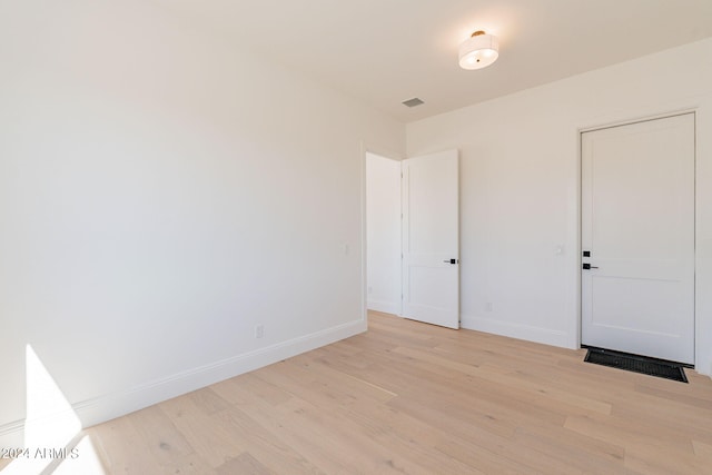 empty room featuring light wood-type flooring