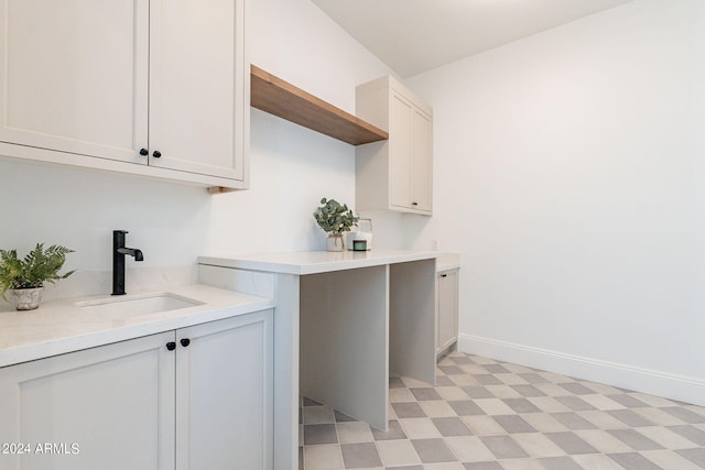 laundry room with sink