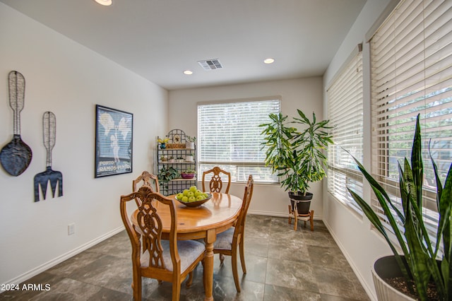 view of dining area