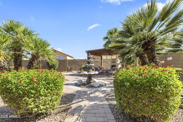 1449 W Sherri Dr, Gilbert, AZ 85233 - fenced backyard featuring a patio
