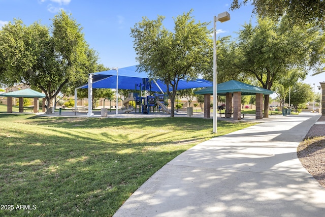 1449 W Sherri Dr, Gilbert, AZ 85233 - view of property's community with a gazebo and a lawn
