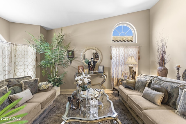 1449 W Sherri Dr, Gilbert, AZ 85233 - carpeted living room with baseboards