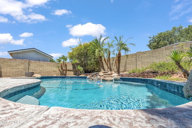 4116 E Downing St, Mesa, AZ 85205 - view of pool with a fenced backyard