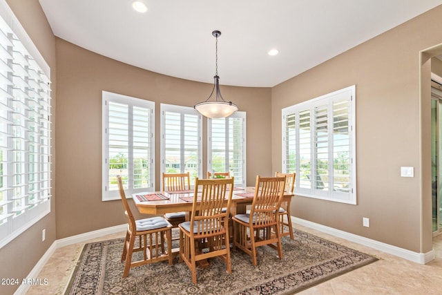 view of dining area