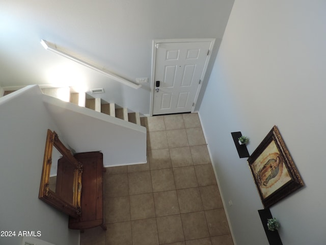 30111 N Oak Dr, Florence, AZ 85132 - stairs with baseboards, visible vents, and tile patterned flooring