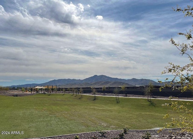 view of mountain feature featuring a rural view