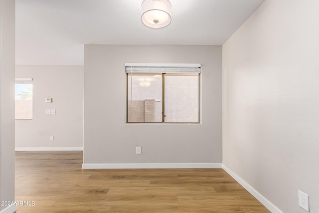 empty room featuring light hardwood / wood-style floors