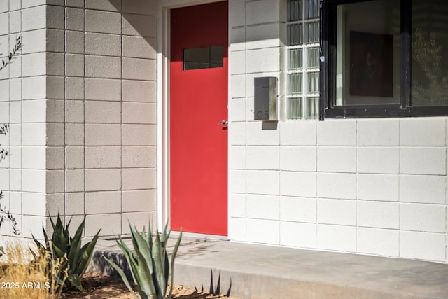 view of doorway to property