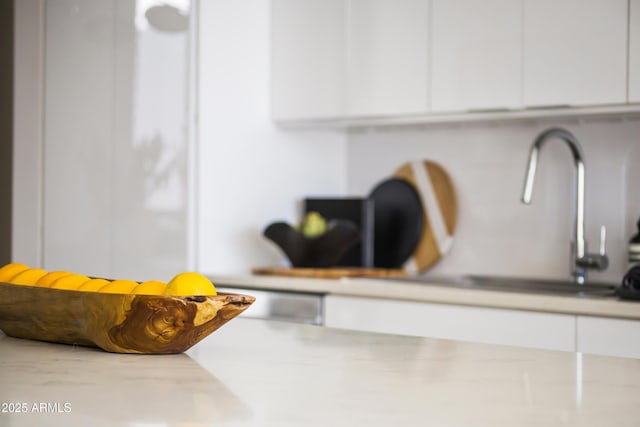 interior details with white cabinetry