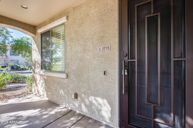 view of doorway to property