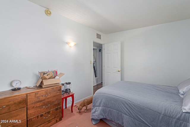 bedroom with carpet