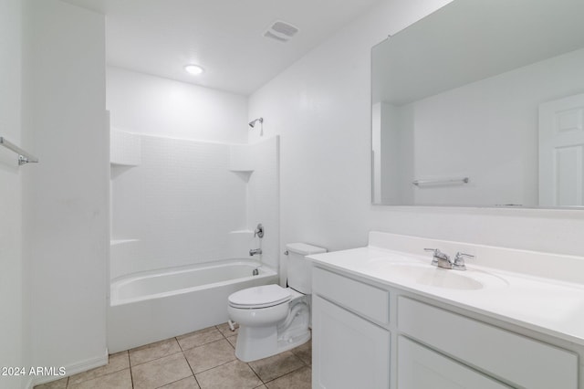4702 S 109th Ave, Tolleson, AZ 85353 - bathroom with toilet, visible vents, tile patterned flooring, vanity, and shower / tub combination