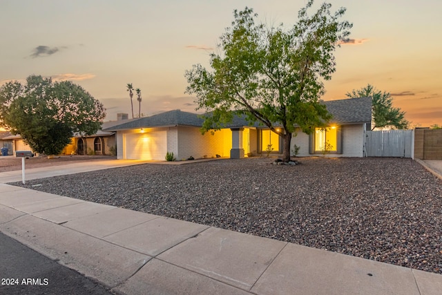 view of front of home featuring a garage