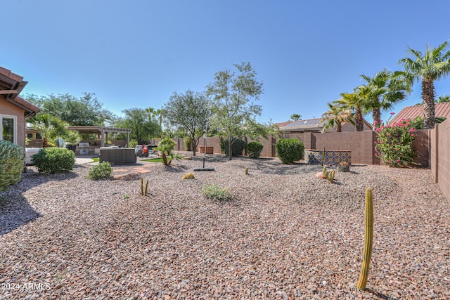 view of yard with a patio area