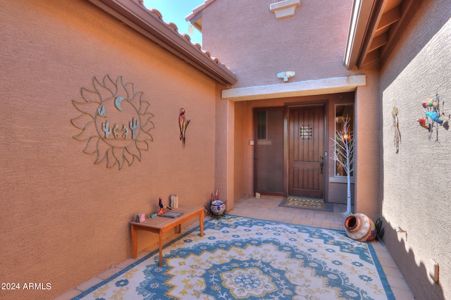 view of doorway to property