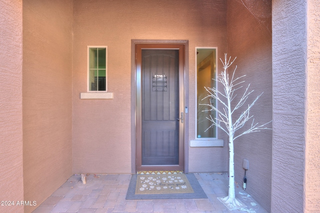 view of doorway to property