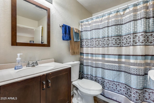 bathroom with toilet and vanity