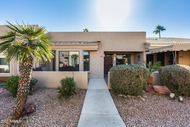 view of pueblo-style home