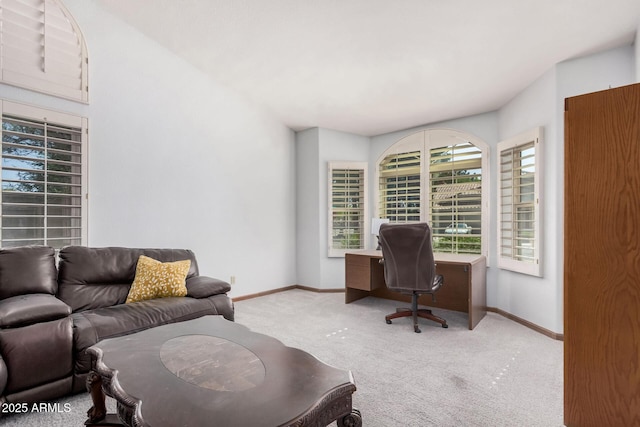 9414 S La Rosa Dr, Tempe, AZ 85284 - home office featuring carpet floors and baseboards
