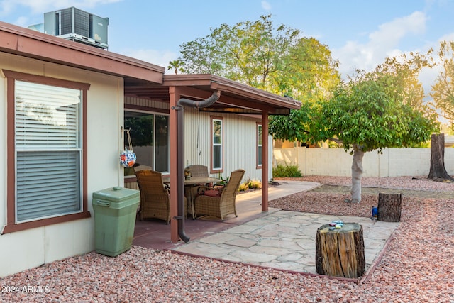 view of patio / terrace with central AC