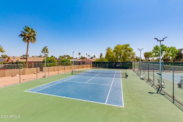 view of tennis court