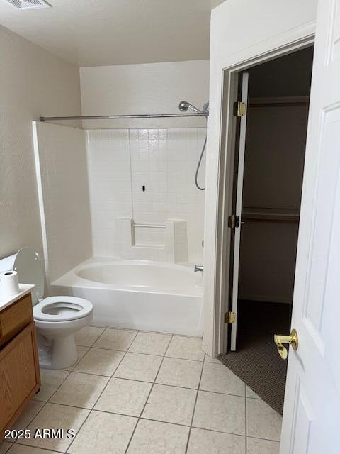 5122 E Shadow Ln, San Tan Valley, AZ 85140 - bathroom featuring vanity, tile patterned flooring, toilet, and bathtub / shower combination