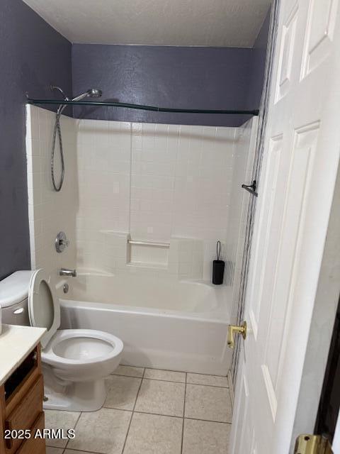 5122 E Shadow Ln, San Tan Valley, AZ 85140 - bathroom with vanity, tile patterned flooring, toilet, and shower / washtub combination